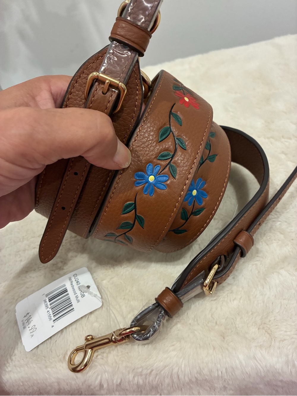 Coach Tooled Leather Guitar Strap NWT MSRP $150